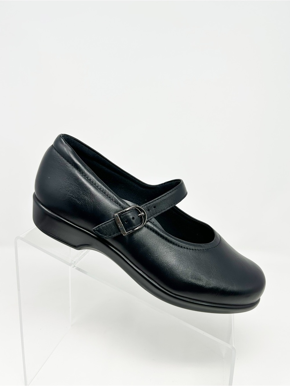 SAS Maria Mary Jane Shoes Womens Black Comfort Buckle Strap Low Heel Size 6 WW